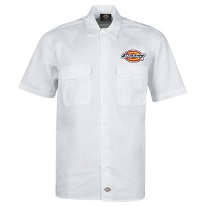 Dickies CLINTONDALE S/S WORK SHIRT WHITE Weiss