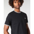 Fred Perry TWIN TIPPED T-SHIRT Schwarz