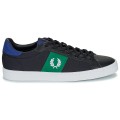 Fred Perry LAWN LEATHER / CANVAS Schwarz