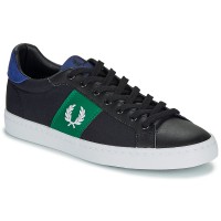Fred Perry LAWN LEATHER / CANVAS Schwarz